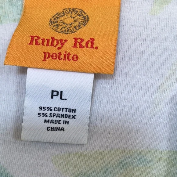 3/$45 Ruby Rd top abstract painterly floral print top w stretch casual office LP - Picture 11 of 17